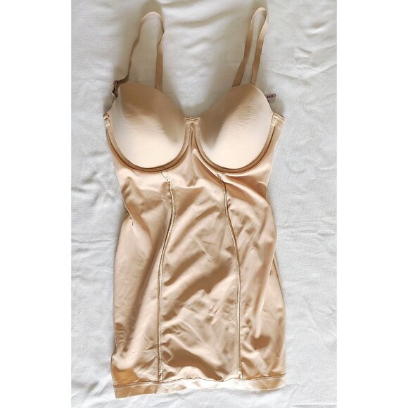 Maidenform Easy Up Firm Control Convertible Strapless Slip 38D Latte Lift NWOT - Picture 2 of 6